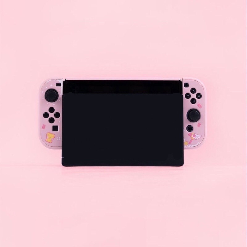 Bộ ốp lưng + case Joy-Con + cường lực có viền cao cấp chủ đề Cardcaptor Sakura cho Nintendo Switch