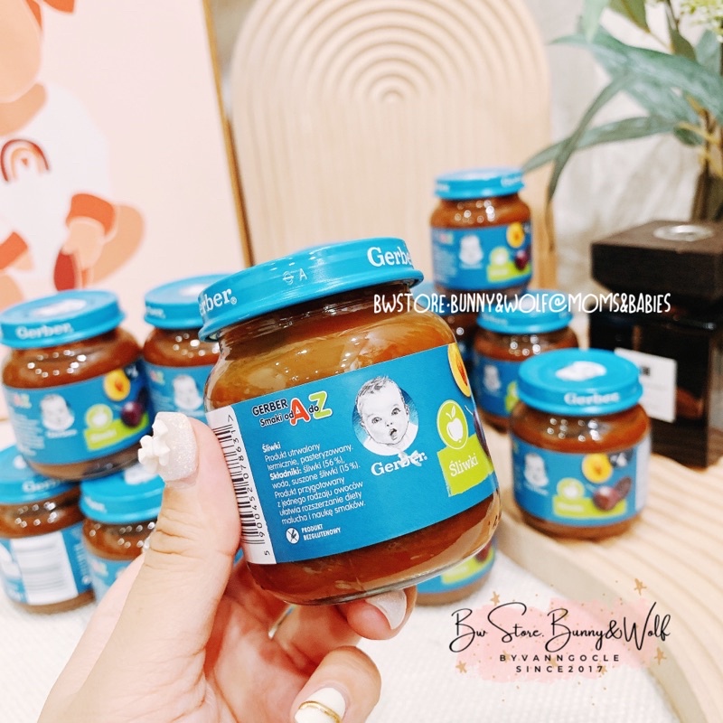 Mận Đen Nghiền Gerber Hộp 85gr Ngăn Ngừa Táo Bón [ Bw Store ]