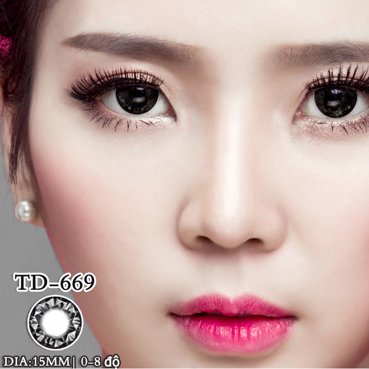 (99k/1 đôi lens) trong BST Kính áp tròng Kim Cương Đen - Black Diamond Tinteye