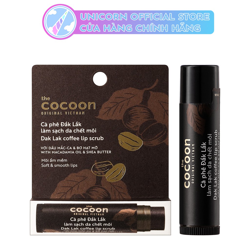 Cà Phê Đắk Lắk Tẩy Da Chết Môi Cocoon 5g