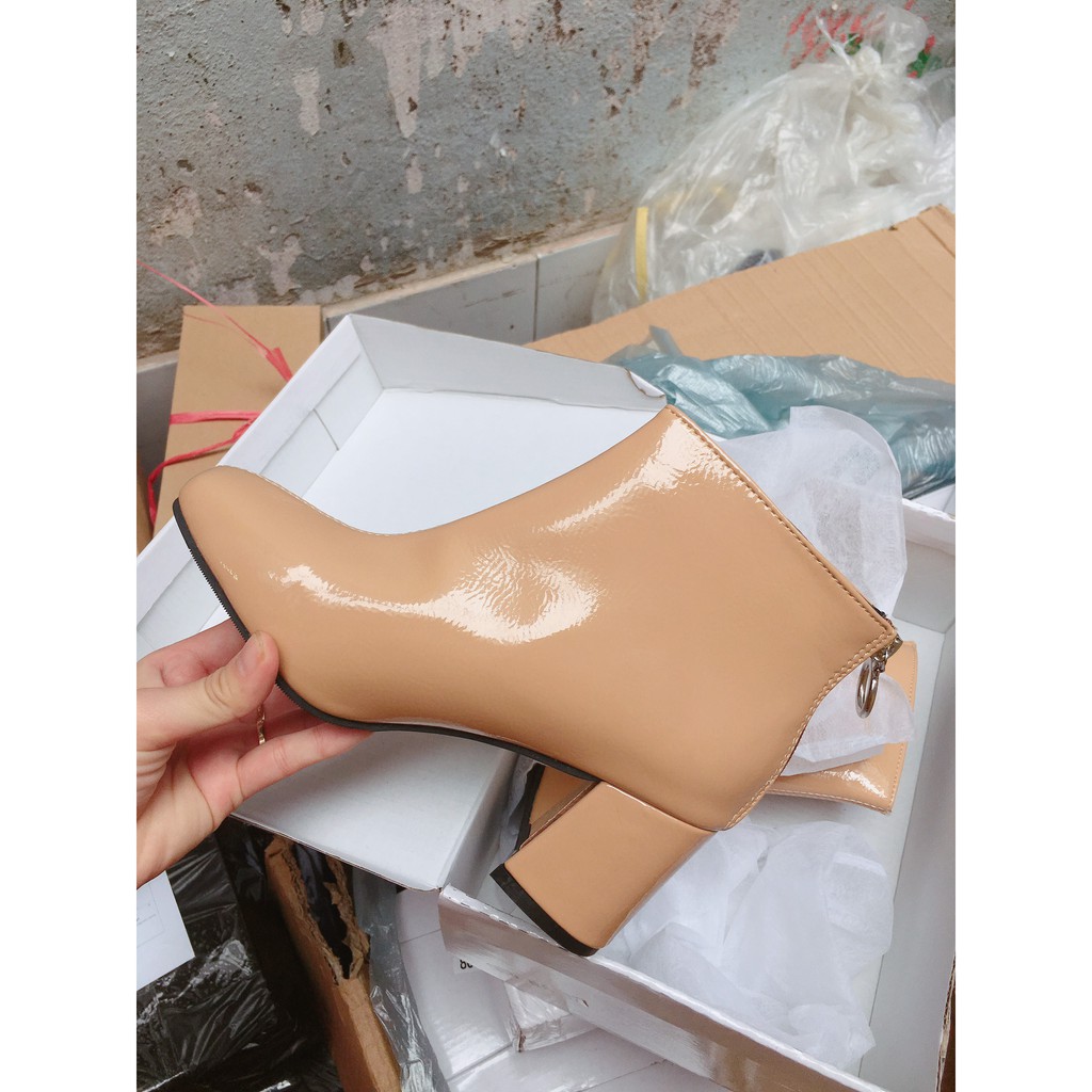 Boot Da Bóng Gót Vuông Khóa Sau F4.M1001 (Fullbox) | BigBuy360 - bigbuy360.vn