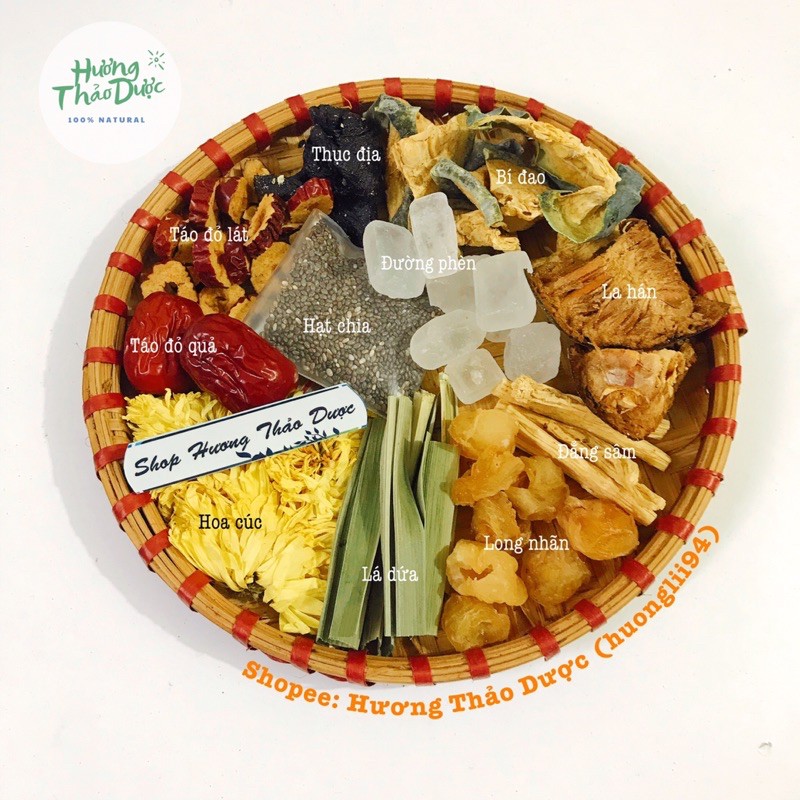 [Mã 267FMCGSALE giảm 8% đơn 500K] Trà Sâm Bí Đao 10 Vị - Thanh Mát Giải Nhiệt, Ngừa Mụn Nhọt - 1 Set