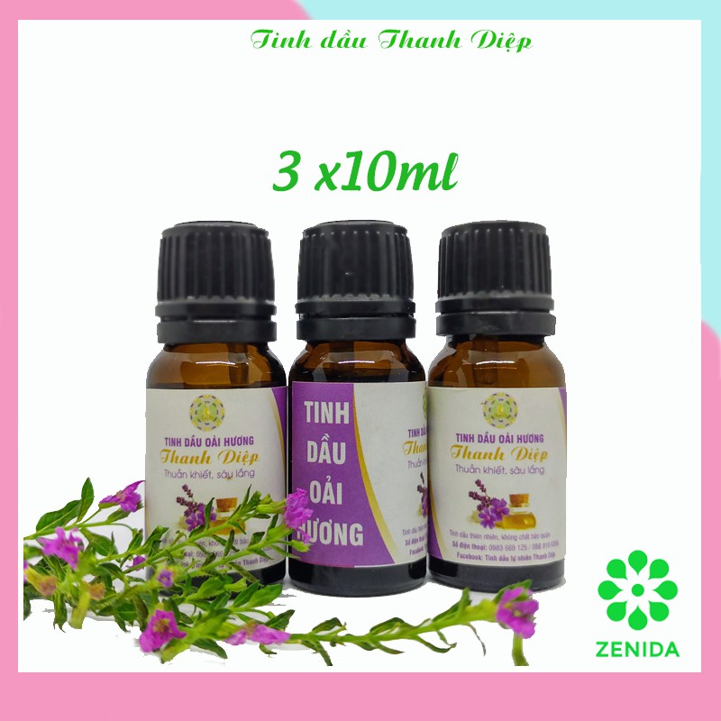 Combo 3 lọ tinh dầu oải hương Pháp Thanh Diệp 10ml nguyên chất  I Có kiểm nghiệm OH1CB3
