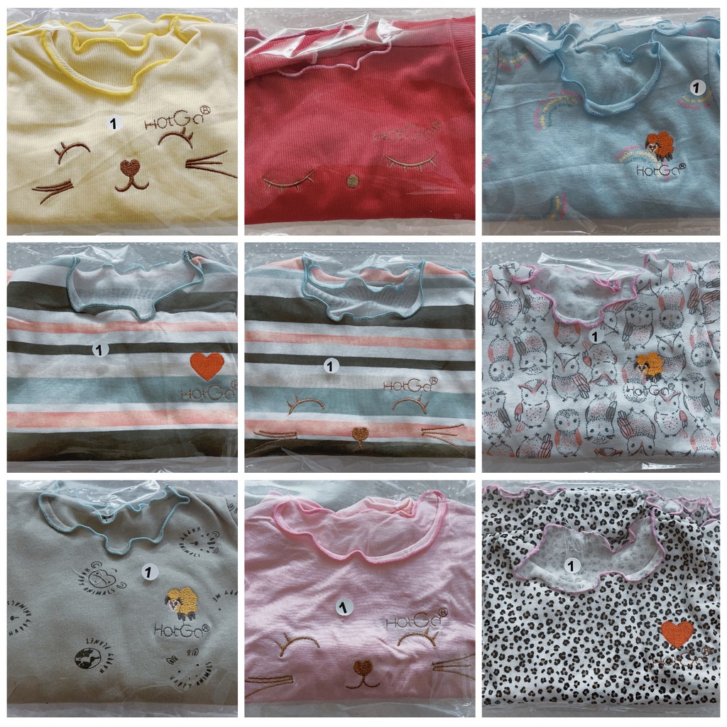[INBOX CHỌN MẪU✨CHÍNH HÃNG] Bộ sơ sinh bé gái hotga cộc - tay chun, bộ thun, chất mát ( size 3-12kg)