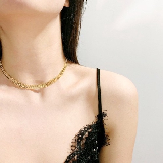 Dây Chuyền Nữ Kiểu Choker Titan Ko Đen TT 2922