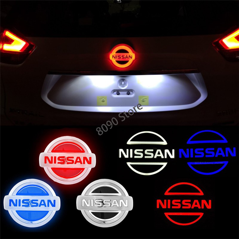 Miếng Dán Logo 5d Có Đèn Led Trang Trí Xe Hơi Nissan Sunny Xterra Leaf Murano Tiida Teana