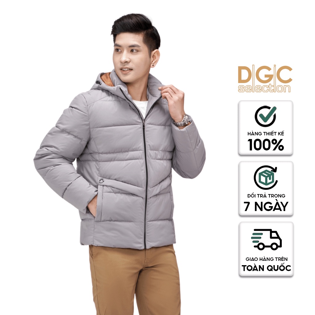 Áo khoác phao Nam 3 lớp chần ngang chống thấm nước, siêu nhẹ DGCs - WAJK2027M-S