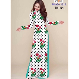Vải áo dài chấm bi