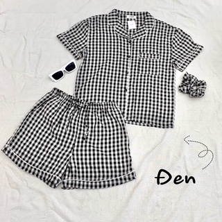 Set bộ ngủ kẻ caro CICISTUDIO
