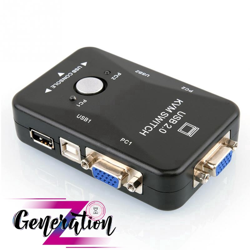 [Mã 254ELSALE giảm 7% đơn 300K] Bộ chuyển đổi KVM VGA USB 2 vào 1 ra Unitek U-8709ABK