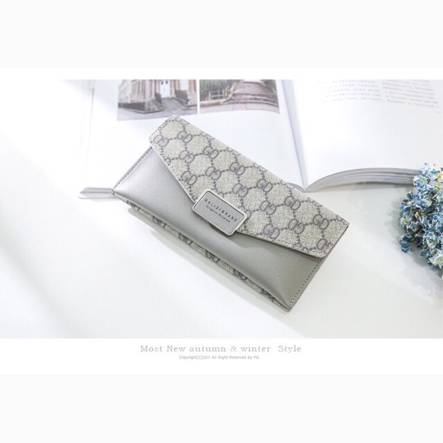 Ví dài da mềm họa tiết sang trọng màu vintage | BigBuy360 - bigbuy360.vn