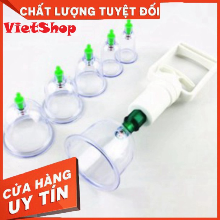 Bộ Dụng Cụ Giác Hơi Tại Nhà 12 Món Tại Nhà, Không Dùng Lửa, An Toàn Tuyệt Đối Khi Sử Dụng - VietShop