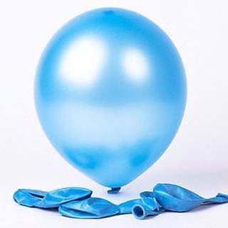 Bộ 10 bong bóng màu xanh dương nhũ bbcs14