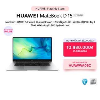 Máy Tính Xách Tay Huawei Matebook D15 (8GB/256GB) | Màn Hình HUAWEI Fullview