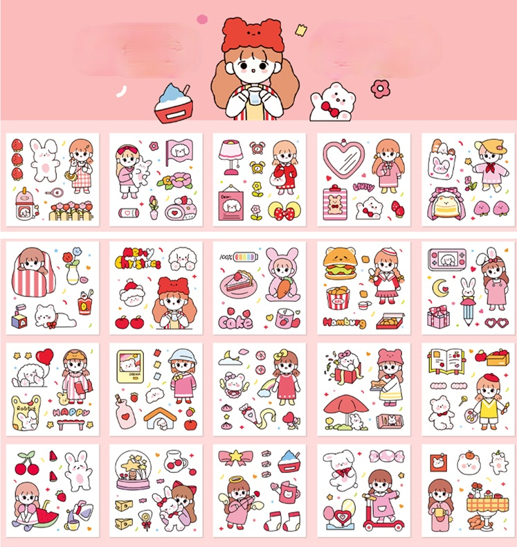 Bộ 20 miếng dán trang trí hình động vật đáng yêu | BigBuy360 - bigbuy360.vn