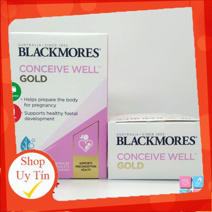 Viên Uống Tăng Khả Năng Thụ Thai - Bổ Trứng Blackmores Conceive Well Gold Của Úc (56 Viên) 🔥𝐍𝐄𝐖🔥