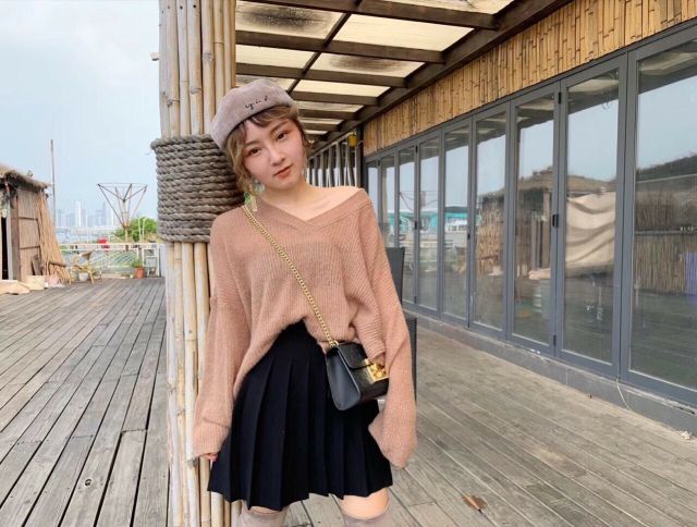 Chân váy len xếp li hàng Quảng Châu | BigBuy360 - bigbuy360.vn