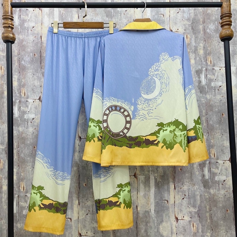 BỘ PIJAMA LỤA DÀI CAO CẤP TÍM NHẠT