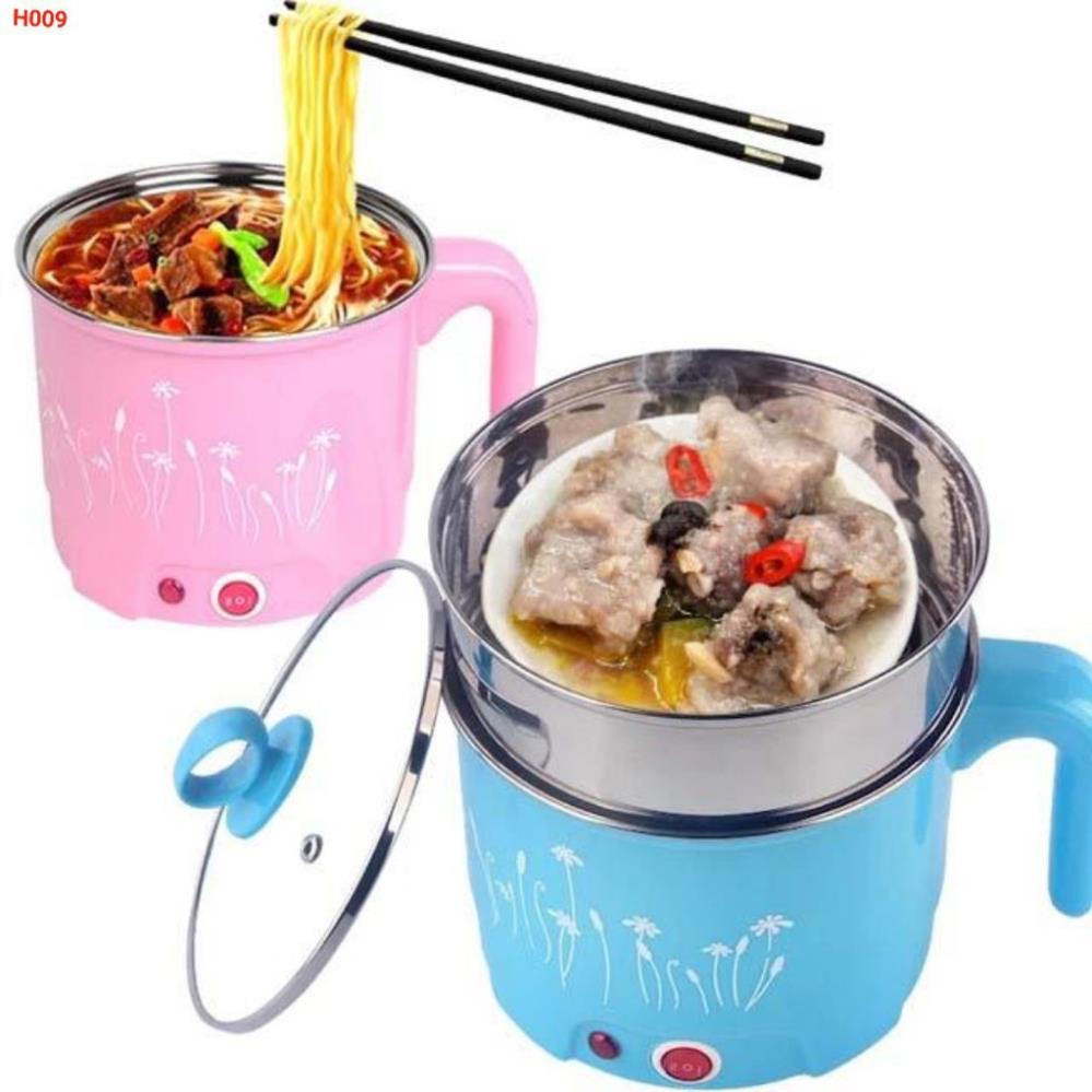 Ca Nấu Mì SSR Siêu Tốc Đa Năng Size 18cm kèm khay luộc trứng, Nồi Nấu Mì Mini (PD100