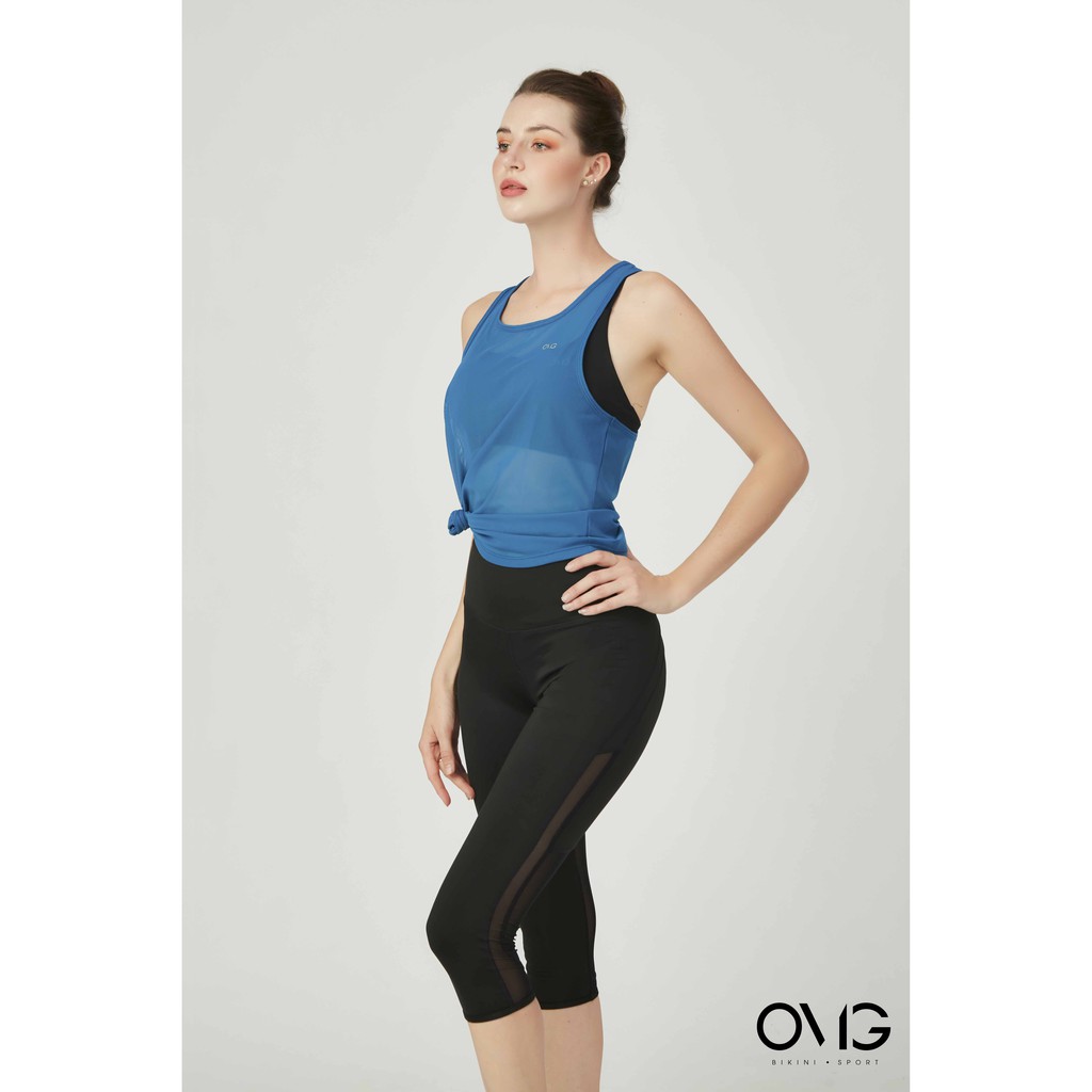 Áo tập Nữ OMG Sport kiểu tanktop- màu Xanh Indigo - BG094_IN