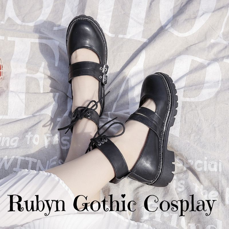 [Sẵn + nên lùi 1 size ]  Giày búp bê lolita Mary Janes 2 quai ( BÓNG và NHÁM ) Size từ 35 - 40.