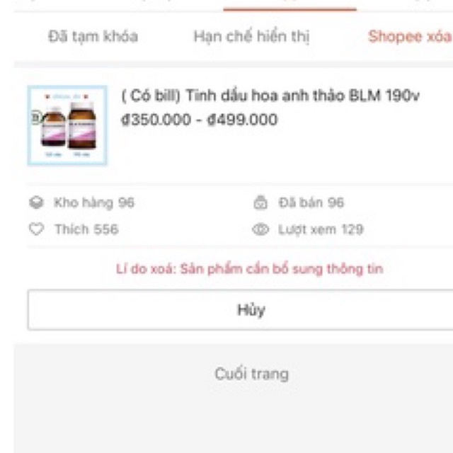 Tinh dầu Hoa anh thảo Blackmores Evening Primrose Oil