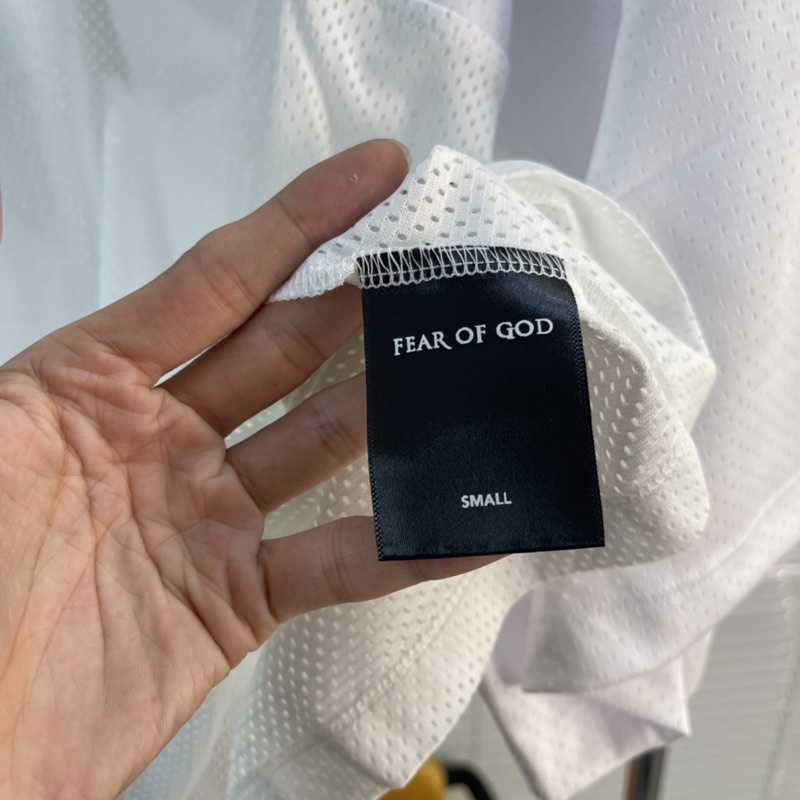 ⚡️ - Áo Tee FOG FEAR OF GOD ''Manuel'' Fifth Collection White Jersey, Áo mesh tee FOG