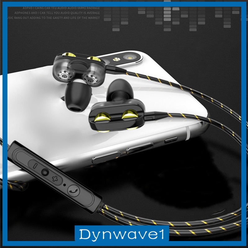 [DYNWAVE1]Dual Driver In-Ear Earphones Type C Stereo Headphones with 120cm Cable Black