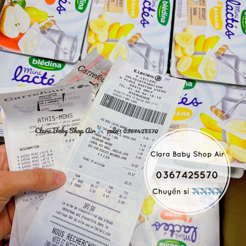 ( Air ✈️ đủ bill date 4/2024) Sữa chua Bledina cho bé 6m+ Pháp (lốc 6x55g)