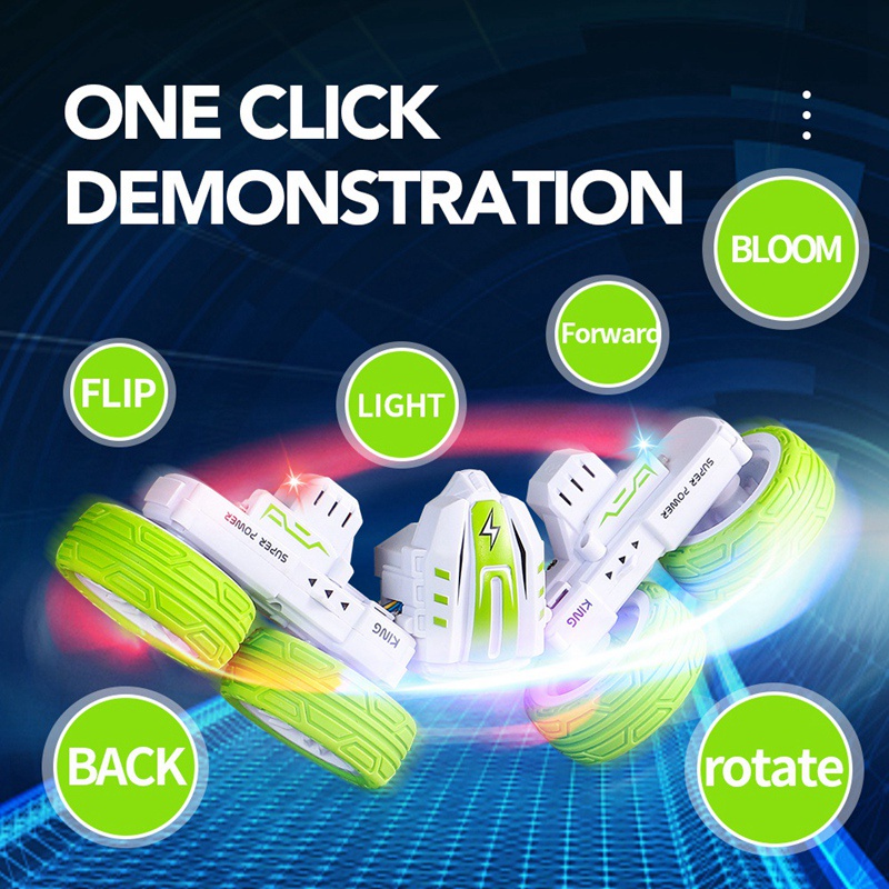 Xe Hơi Đồ Chơi Điều Khiển Từ Xa Xoay Vòng Mini Tốc Độ Cao Hai Mặt