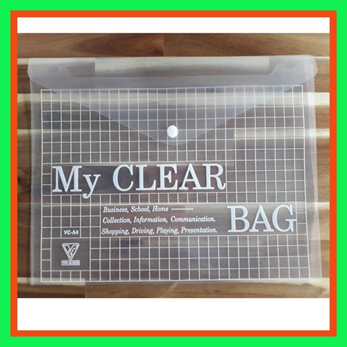 -Bìa Nút A4/F4 My Clear- Bìa Sơ Mi L1-Bìa nhựa đựng hồ sơ