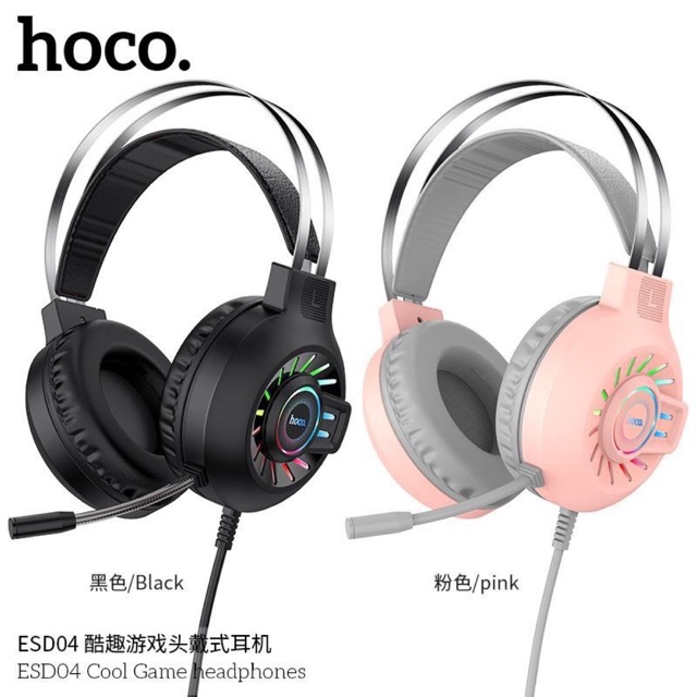 ✅CHÍNH HÃNG✅Tai nghe Gaming Hoco ESD04 có mic đàm thoại.Head phone chụp tai Bluetooth cho Game thủ-bass mạnh-pin khủng