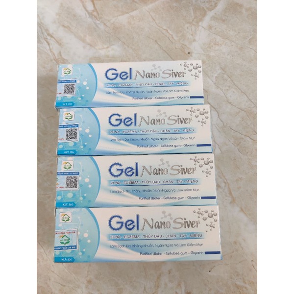 Kem bôi da Gel nano siver làm sạch da, kháng khuẩn, ngăn ngừa và làm giảm mụn