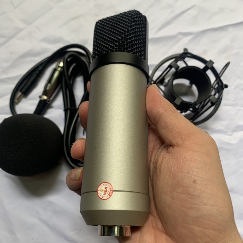 Bộ Mic Hát thu Âm Livestream Mới Nhất Mic Tiko T100+card k10 bản 2020 bảo hanh 1 năm