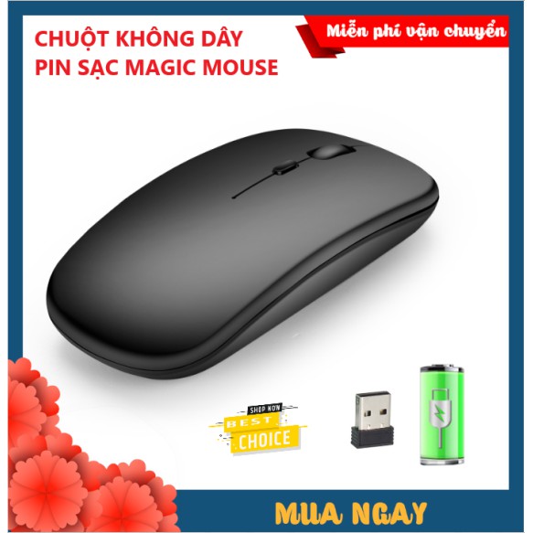 Chuột Không Dây Pin Sạc Cao Cấp M80 Kiểu Dáng Sang Trọng Pin Sạc Dùng Cực Lâu | BigBuy360 - bigbuy360.vn