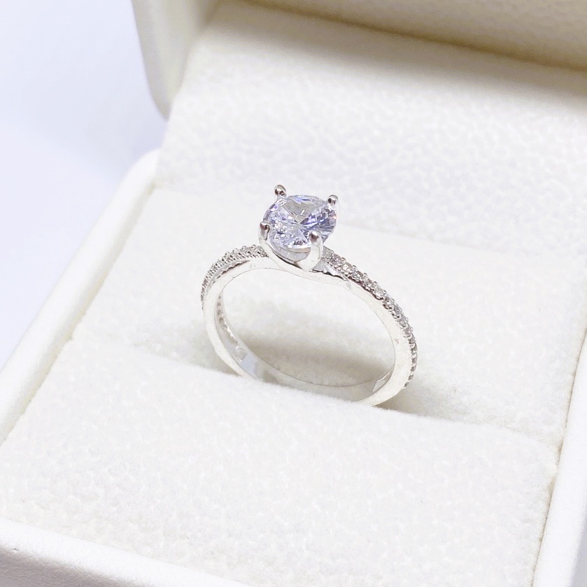Nhẫn nữ bạc ta đính đá Evasilver, Trang sức bạc ta sang trọng nữ tính