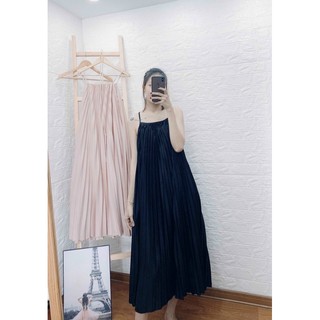 Váy maxi dập ly 2 dây cực hot