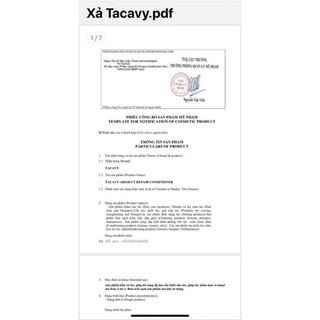 Gội Xả Phục Hồi Tóc TACAVY Collagen cặp 2000ml