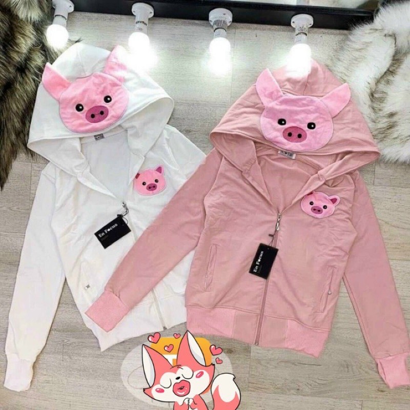 Áo Khoác Heo Hồng Xinh Xắn