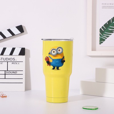 Bình nước giữ nhiệt inox 900ml tặng túi sách, vòi hút, cọ vòi