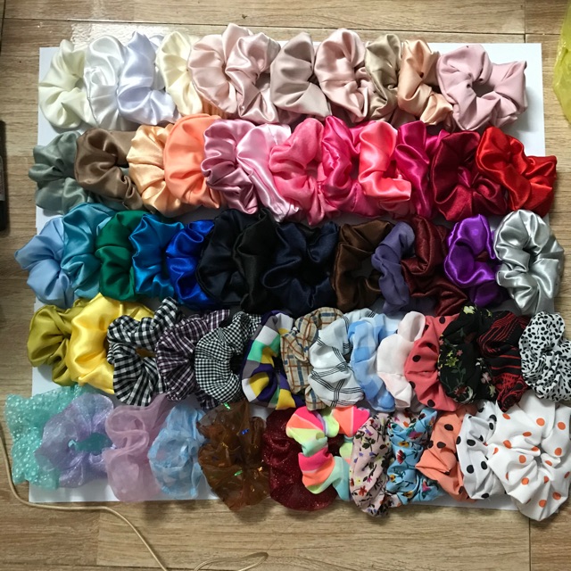 Sỉ cột tóc vải scrunchies bản to