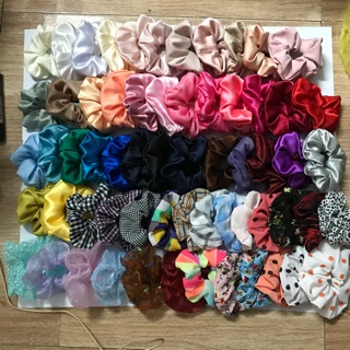 Sỉ cột tóc vải scrunchies bản to
