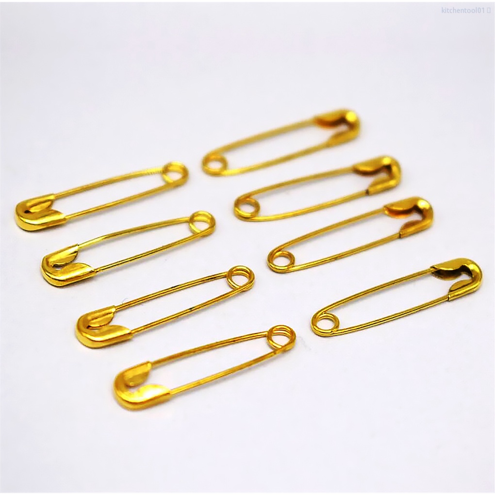 Set 100 kẹp kim loại màu vàng đồng cố định khăn choàng áo choàng