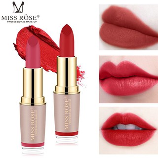Son lì lâu trôi siêu mịn môi MISS ROSE son thỏi son trang điểm nội địa Trung ZD-SM62