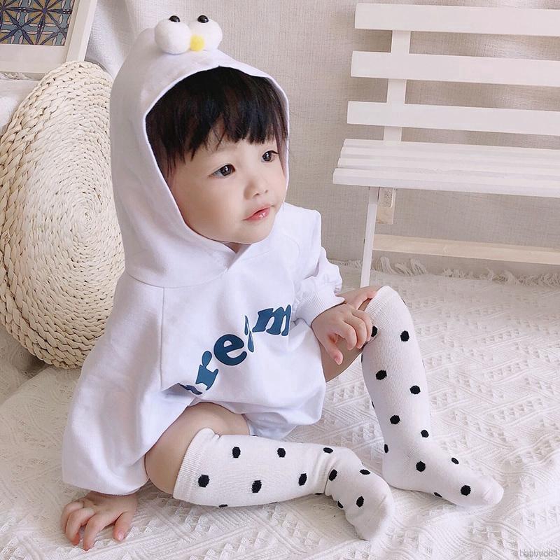 0-1Y Autumn Infant Baby Girls Boys Long Sleeve Letters Print Rompers Kids Hoodie Sweatshirt Bodysuit Outfits