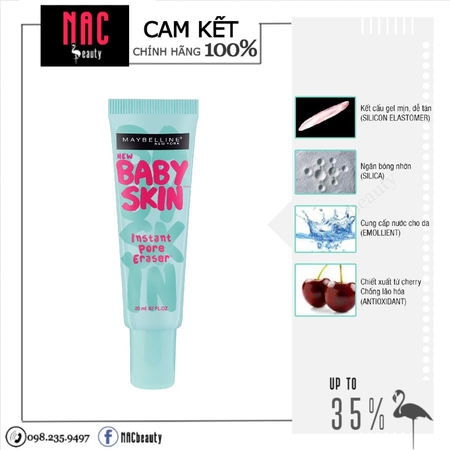 Kem Lót Trang Điểm Maybelline Baby Skin - 22ml