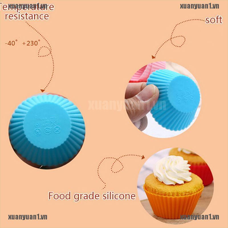 1 [XUANYUAN1] 6 Khuôn Silicone Làm Bánh Cupcake