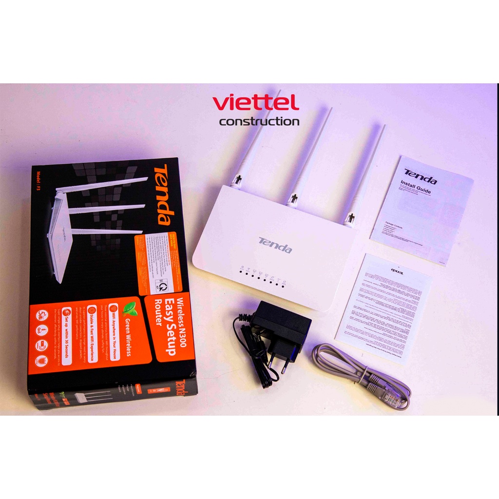 Thiết bị phát Wifi Tenda F3 Chuẩn N 300Mbps