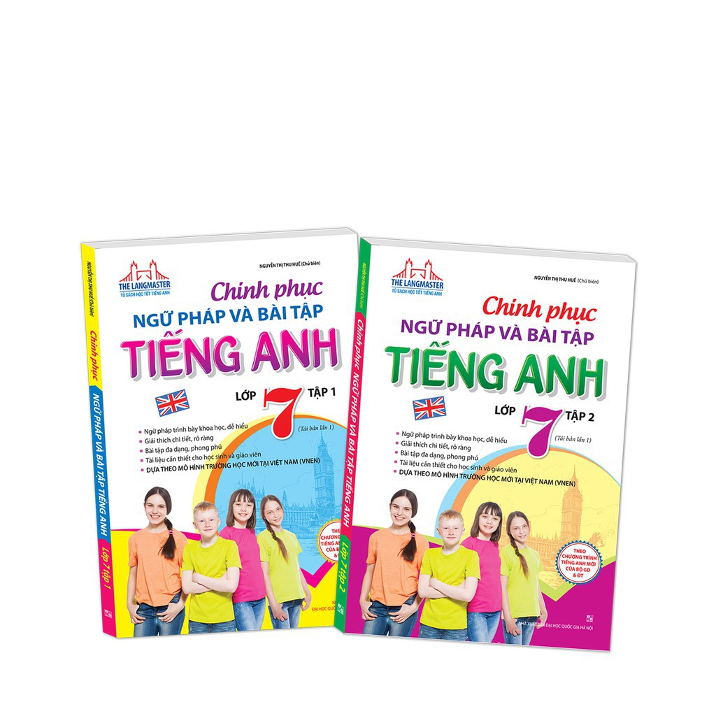 Sách - Combo Chinh phục ngữ pháp và bài tập tiếng Anh lớp 7 (trọn bộ 2 tập)