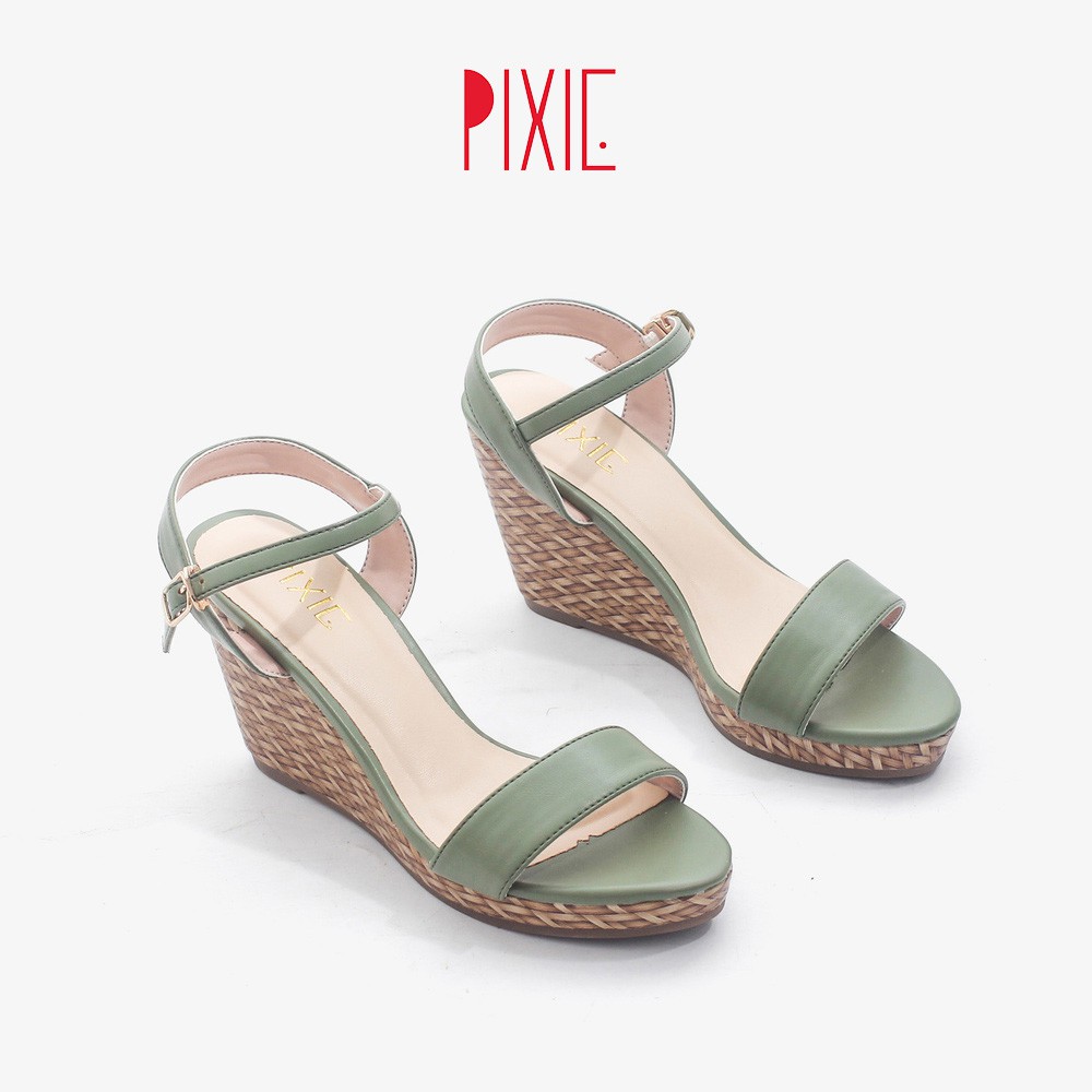 [Mã WABRPXI22 giảm 10% tối đa 30k đơn từ 99K] Giày Sandal Đế Xuồng 7cm Quai Ngang Đế Đan Tre Pixie X451